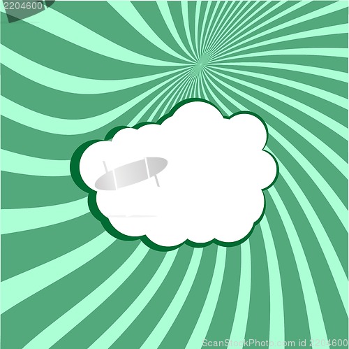 Image of abstract background with cloud and sun rays and place for text
