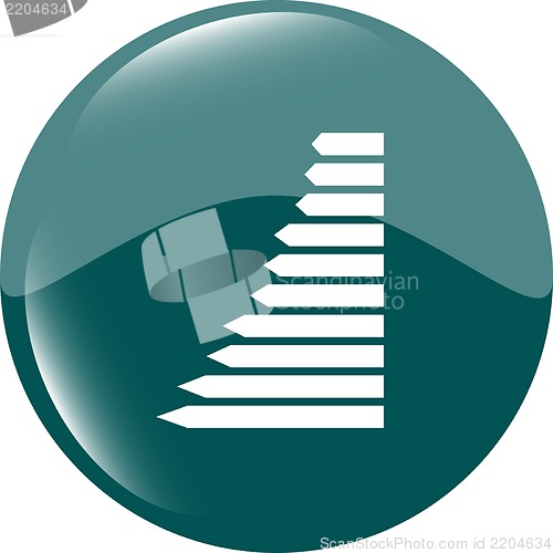 Image of graph web button icon isolated