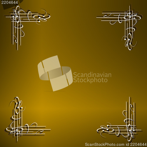 Image of gold metal texture background with delicate pattern, elegant gold plate