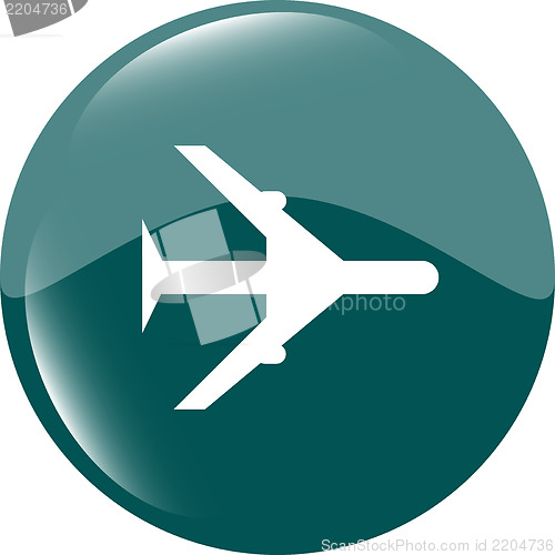 Image of plane, travel web icon design element