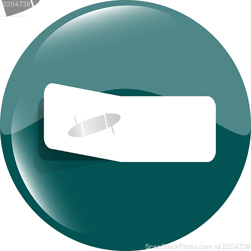 Image of Web buttons for design, icon with empty blank white paper