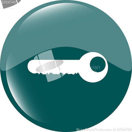 Image of key icon on gloossy icon button