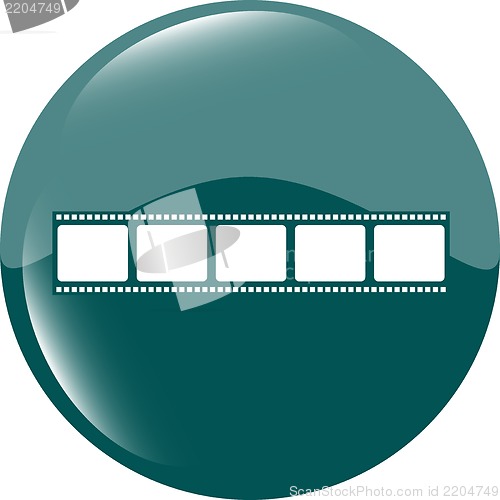 Image of film strip icon glossy button