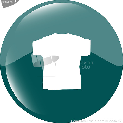 Image of Clothes for women or man. T-shirt icon isolated