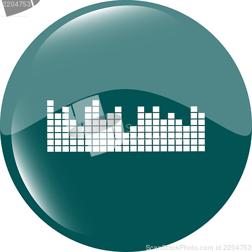 Image of sound round web glossy icon