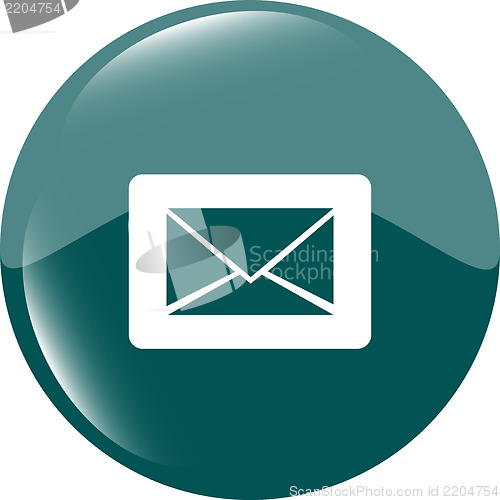 Image of Email icon on glossy round button
