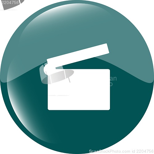 Image of cinema glossy icon button on white background