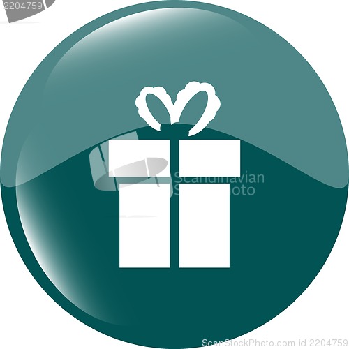 Image of Holiday gift box icon web button