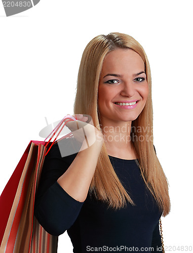 Image of Woman with Shopping Bag