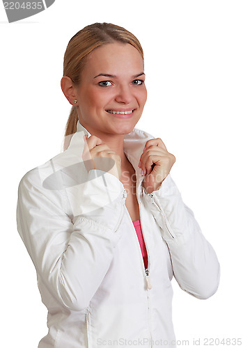 Image of Portrait of a Smiling Blonde Woman