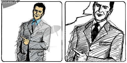 Image of Vector Sketch Businessman