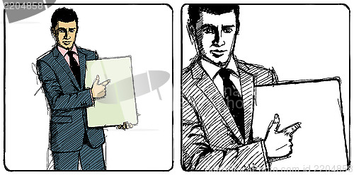 Image of Vector Sketch Businessman