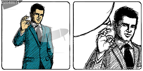 Image of Vector Sketch Businessman