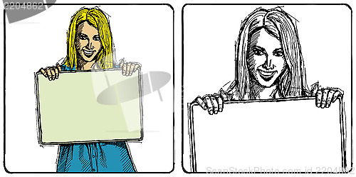 Image of Vector Sketch Business Woman