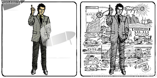 Image of Vector Sketch Businessman