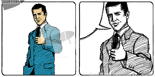 Image of Vector Sketch Businessman