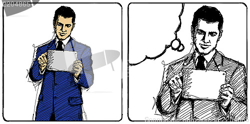 Image of Vector Sketch Businessman