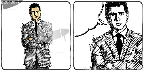 Image of Vector Sketch Businessman