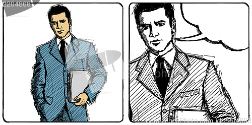 Image of Vector Sketch Businessman