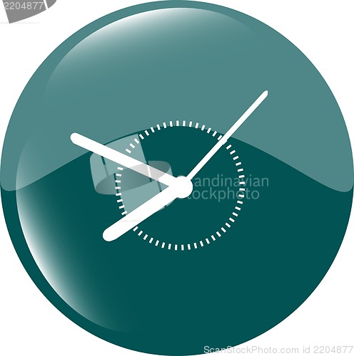 Image of Clock icon web button sign