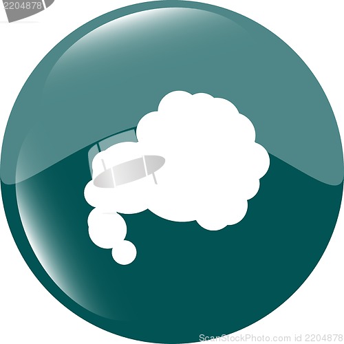 Image of Glossy cloud web button icon