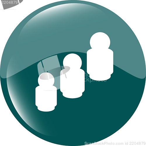 Image of business man silhouette icon web app button
