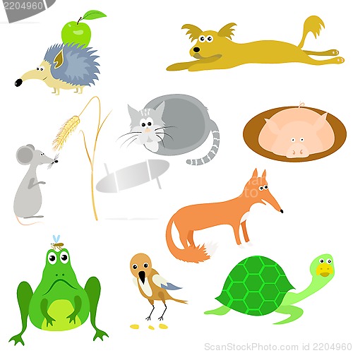 Image of set of vector animals