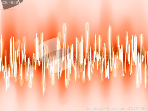 Image of Sound waves oscillating glow light. EPS 8