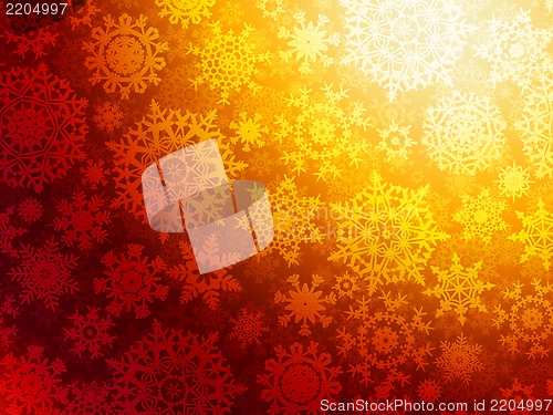 Image of Christmas background with snowflakes. EPS 8