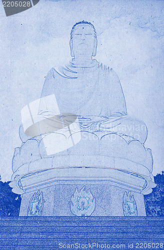 Image of Drawing of a Large Buddha