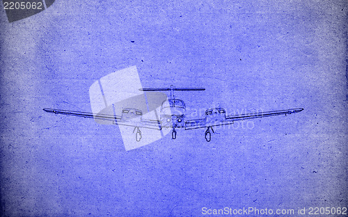 Image of Drawing of an small airplane