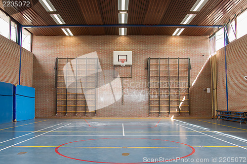 Image of Interior of a gym at school