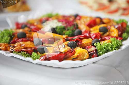 Image of Platter of colourful vegetables on a buffet