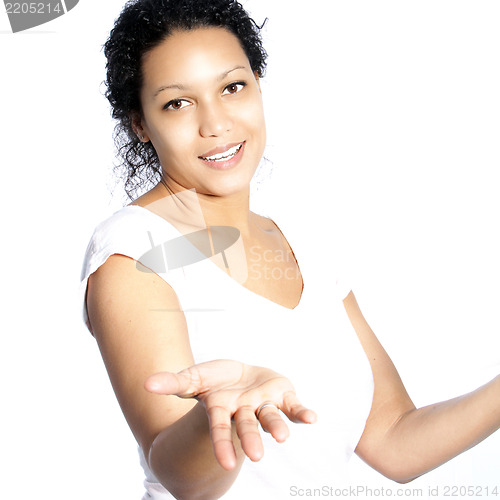 Image of African American woman shrugging her shoulders