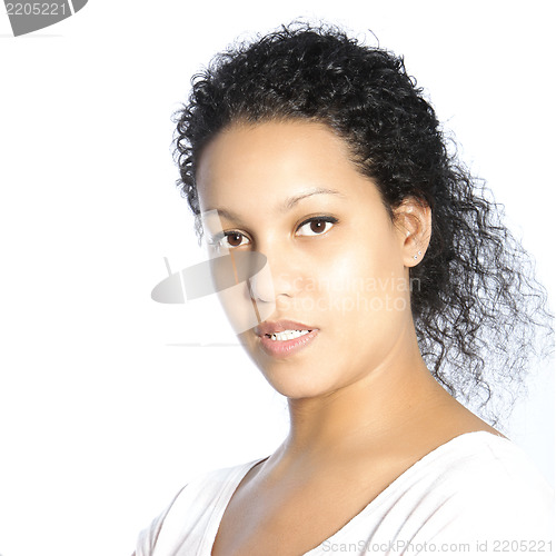 Image of Serious young African American woman