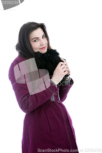 Image of Woman dressed up warmly against the cold
