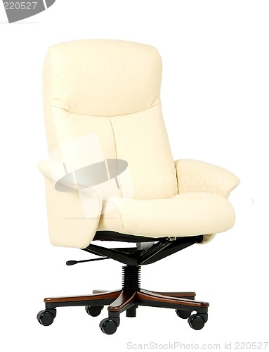 Image of Off-white luxury office chair