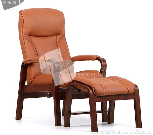 Image of Brown leather recliner