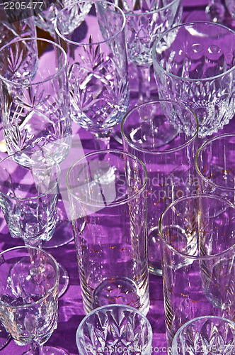 Image of bric-a-brac market with wine glasses