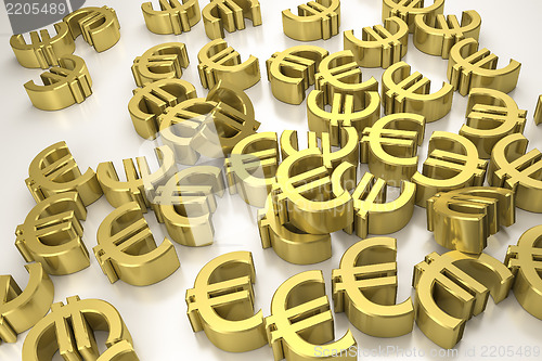Image of golden euro signs