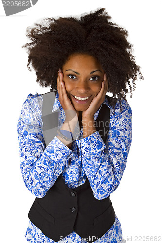 Image of Laughing african american woman