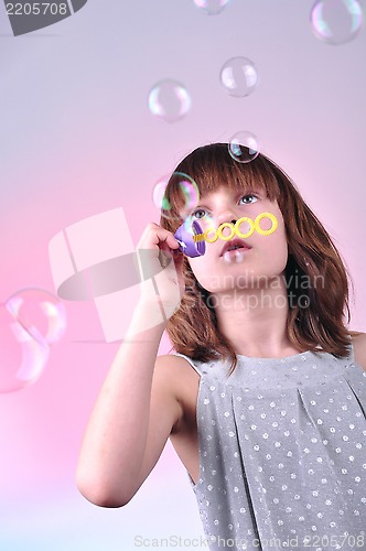 Image of blowing soap bubbles