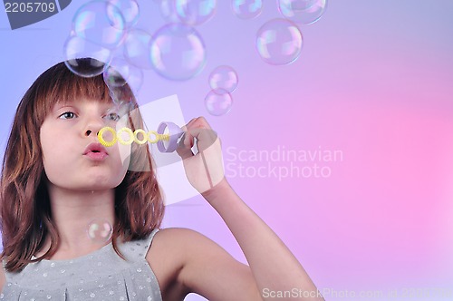 Image of blowing soap bubbles