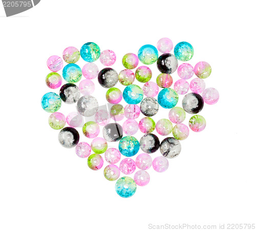 Image of Set of beads for making jewelry heart-shaped