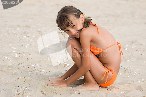 Image of The girl on a beach