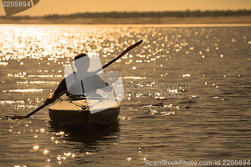 Image of Rowing at sunset