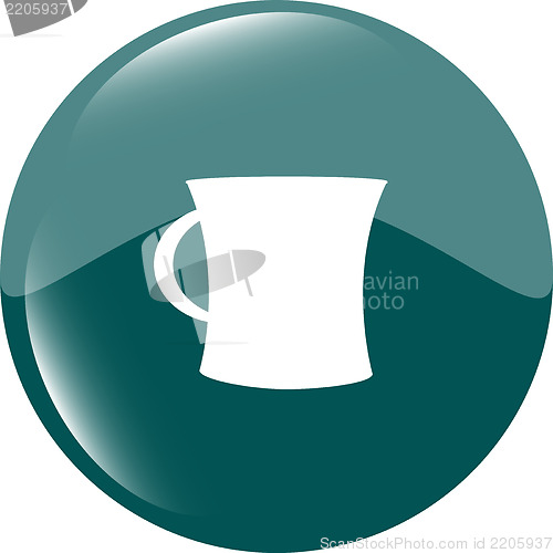Image of coffee cup button icon