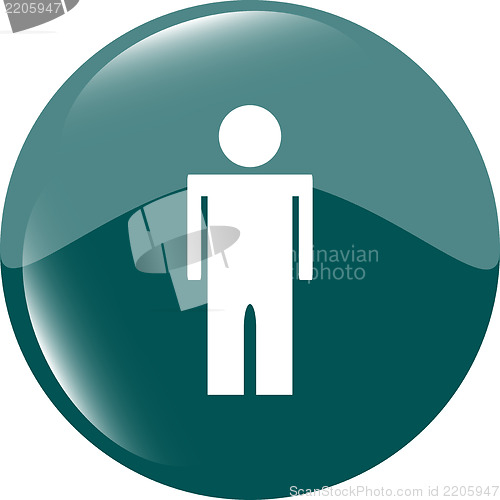 Image of icon button with man inside