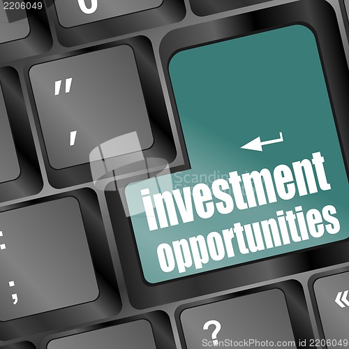 Image of investment opportunities keyboard key