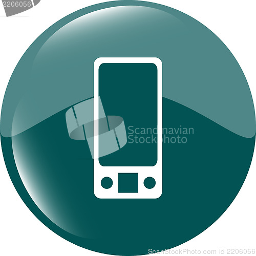 Image of multimedia smart phone icon, button, graphic design element